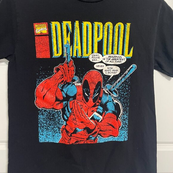 Share Deadpool T-Shirt Mens Small Black Retro Marvel Comic Book Cover Graphic Te - Picture 7 of 7